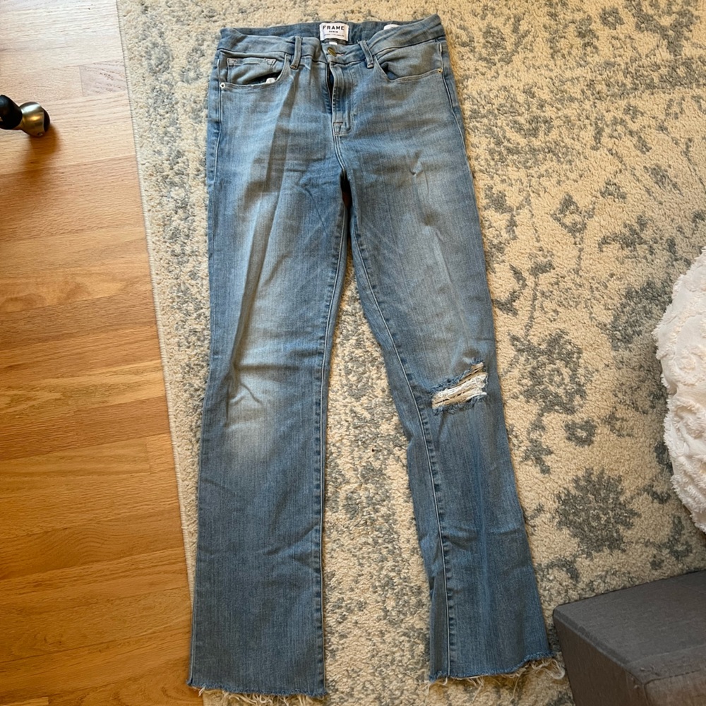 Frame denim Le mini boot light wash jeans - Picture 3 of 5